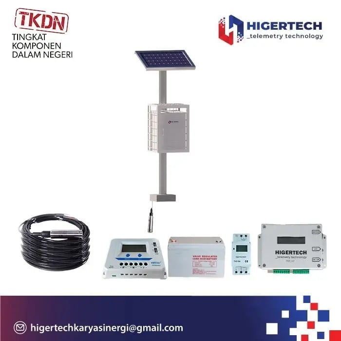 PERANGKAT TELEMETRY TINGGI MUKA AIR / AWLR SENSOR PRESURE CATU DAYA SOLAR CELL HIGERTECH